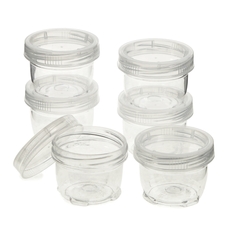 Stackable Small Transparent Pots - Pack of 6 from Hope Education 50 x 50 x 40mm