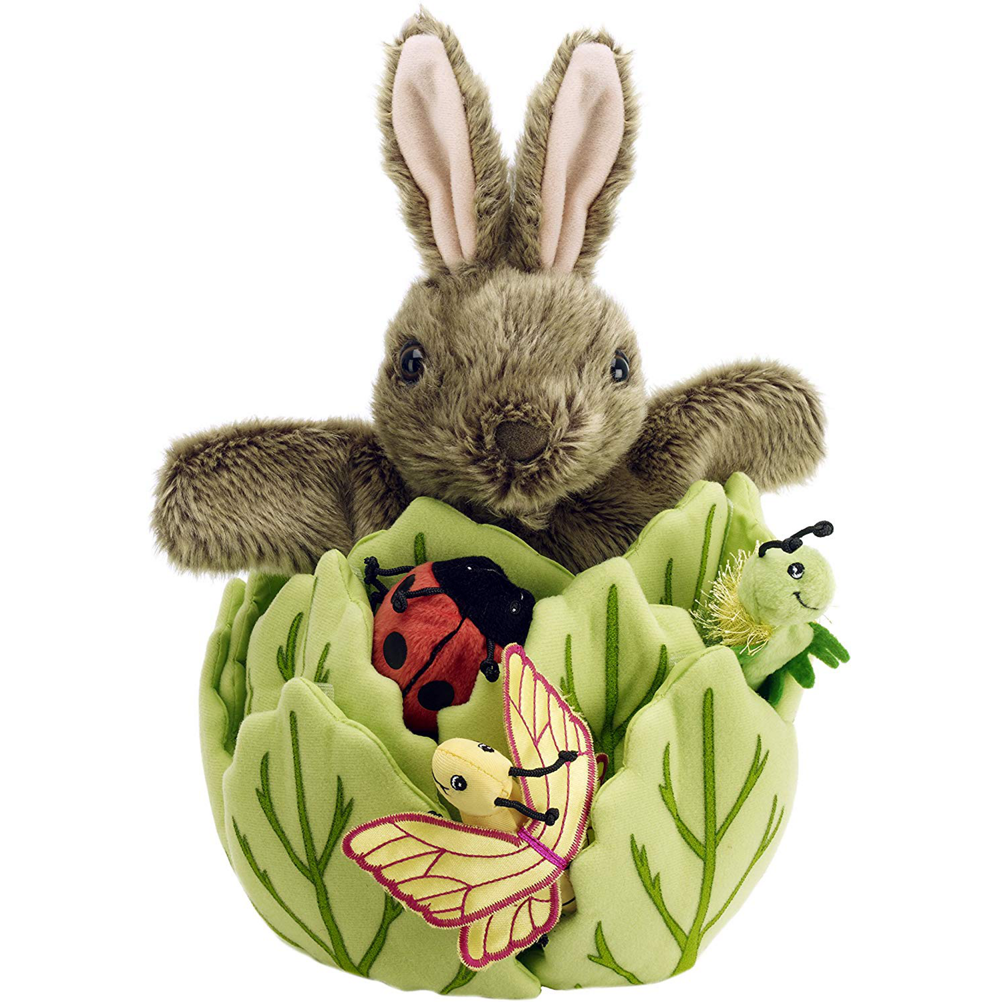Rabbit In A Lettuce Hideaway Puppet