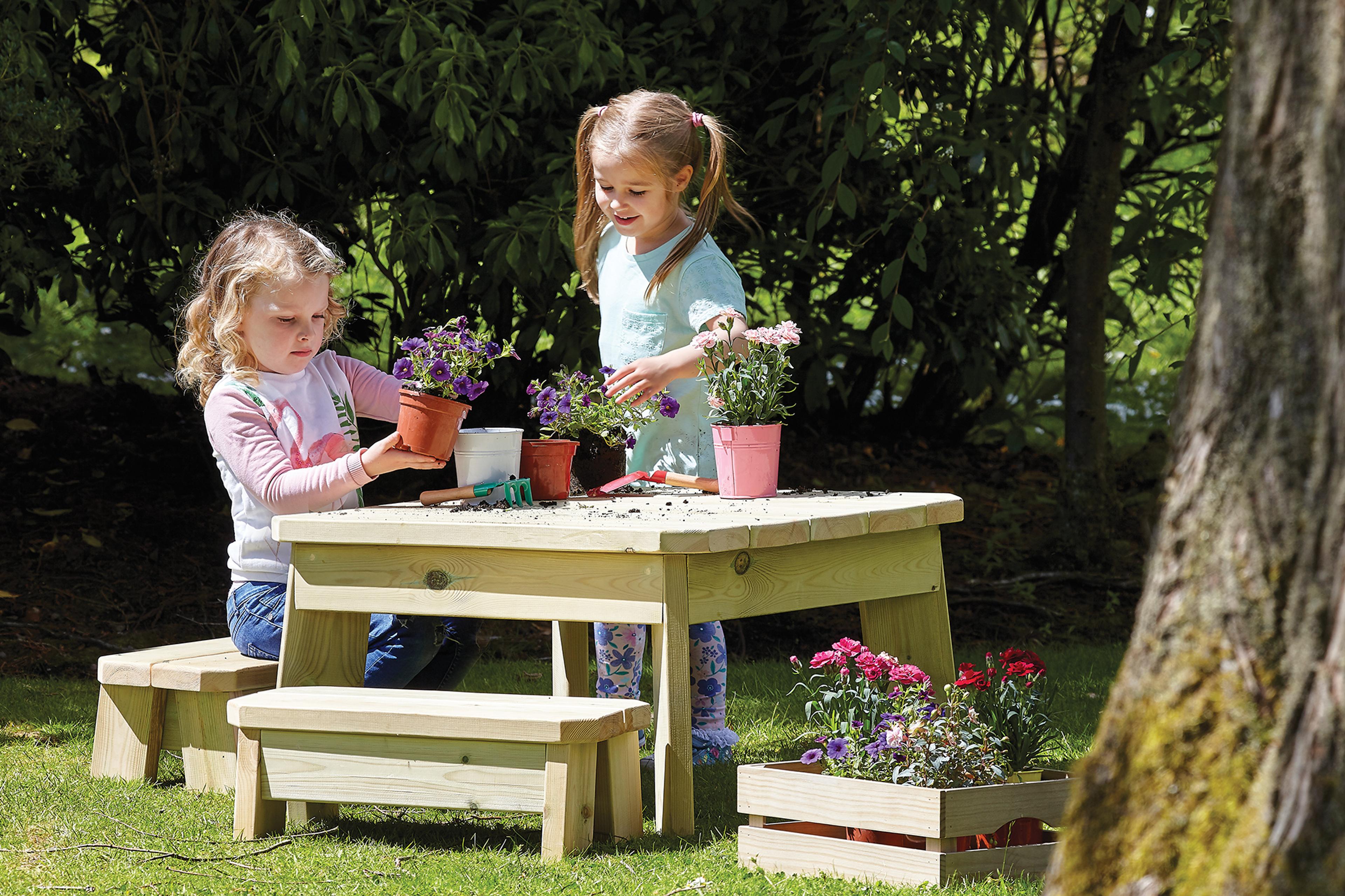 Millhouse Outdoor Square Table and Bench Set - Toddler