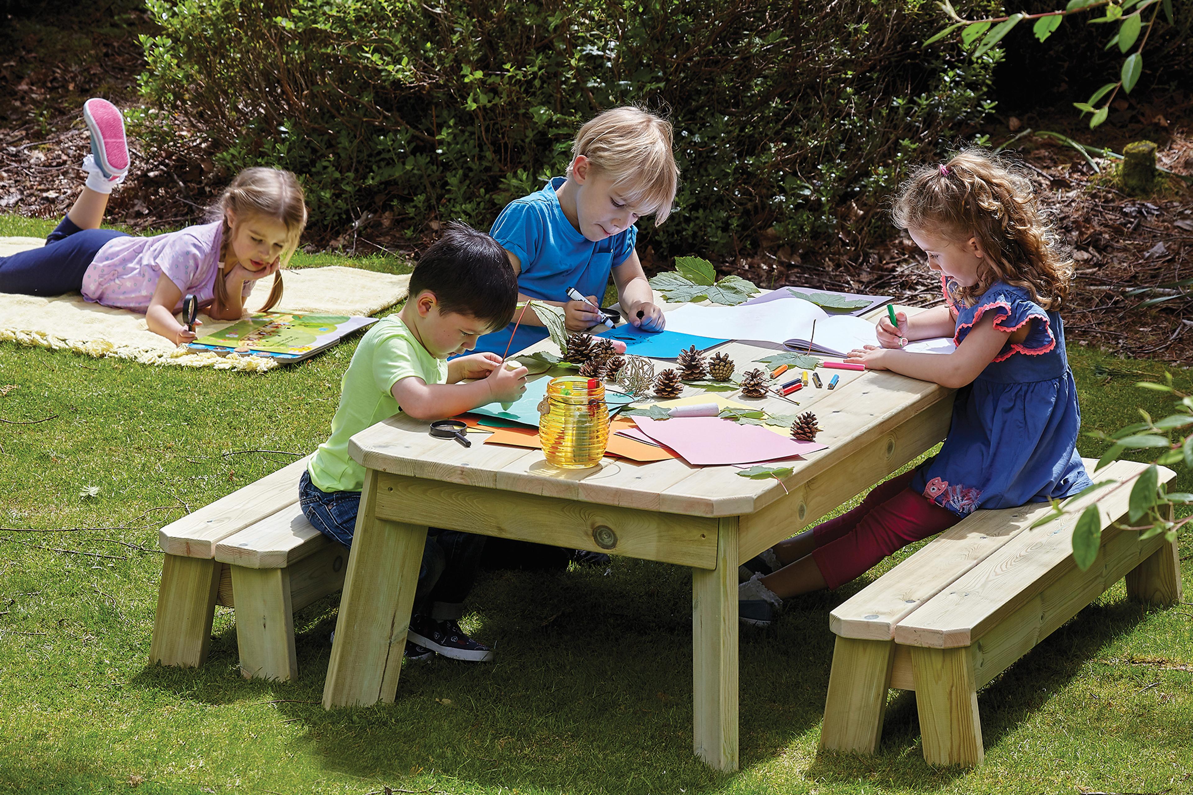 Millhouse Outdoor Rectangular Table & Bench Set - PreSchool
