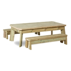Rectangular Table & Bench Set - PreSchool