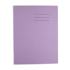 RINO 8x6.5" Handwriting Practice Book, 40 page, 4mm / 15mm Ruled - Purple - Pack of 100