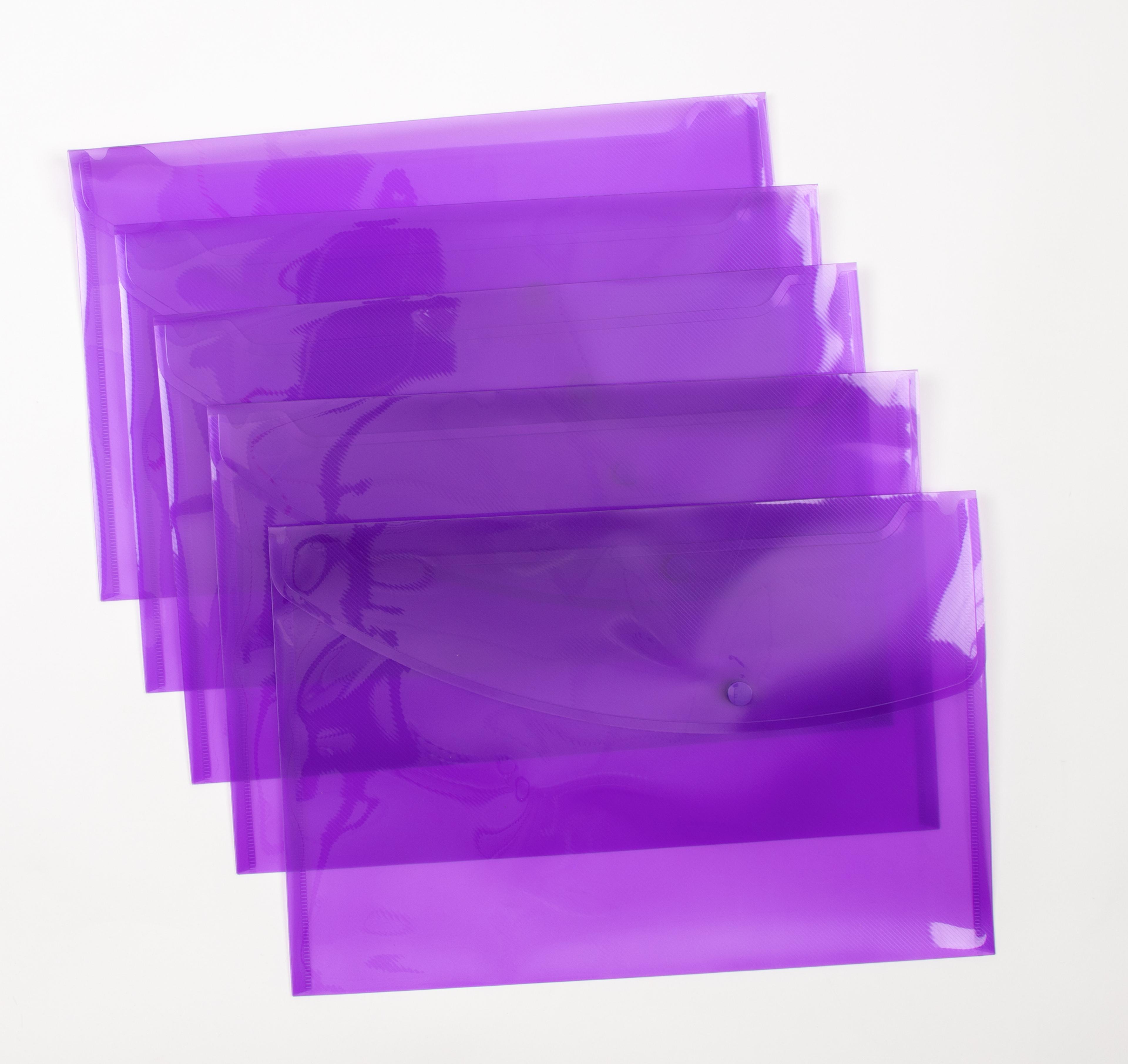 Popper Wallets - A4 - Purple - Pack 25