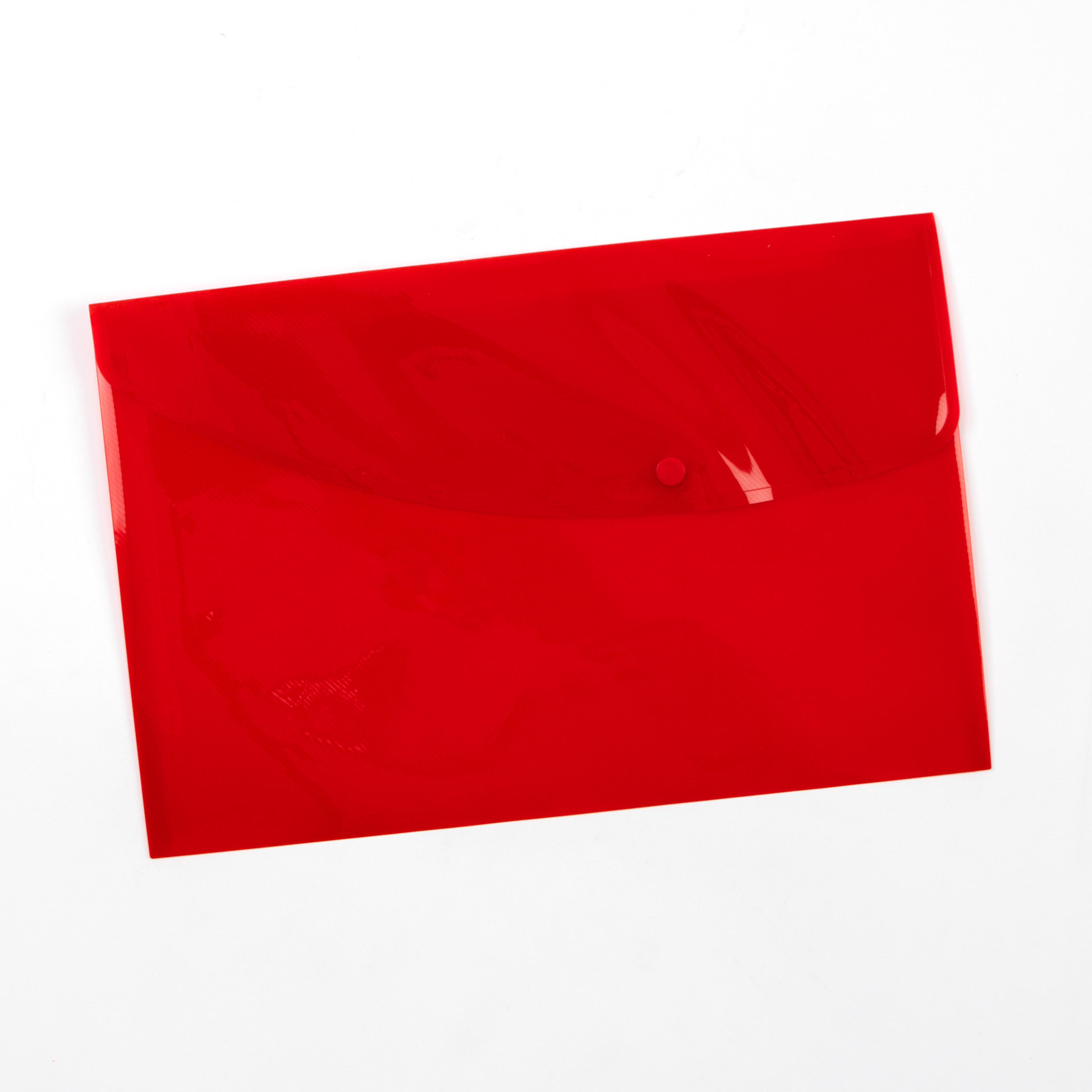 Popper Wallets - A4 - Red - Pack 25