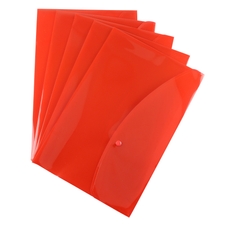 A4 Popper Wallets Red - Pack 25