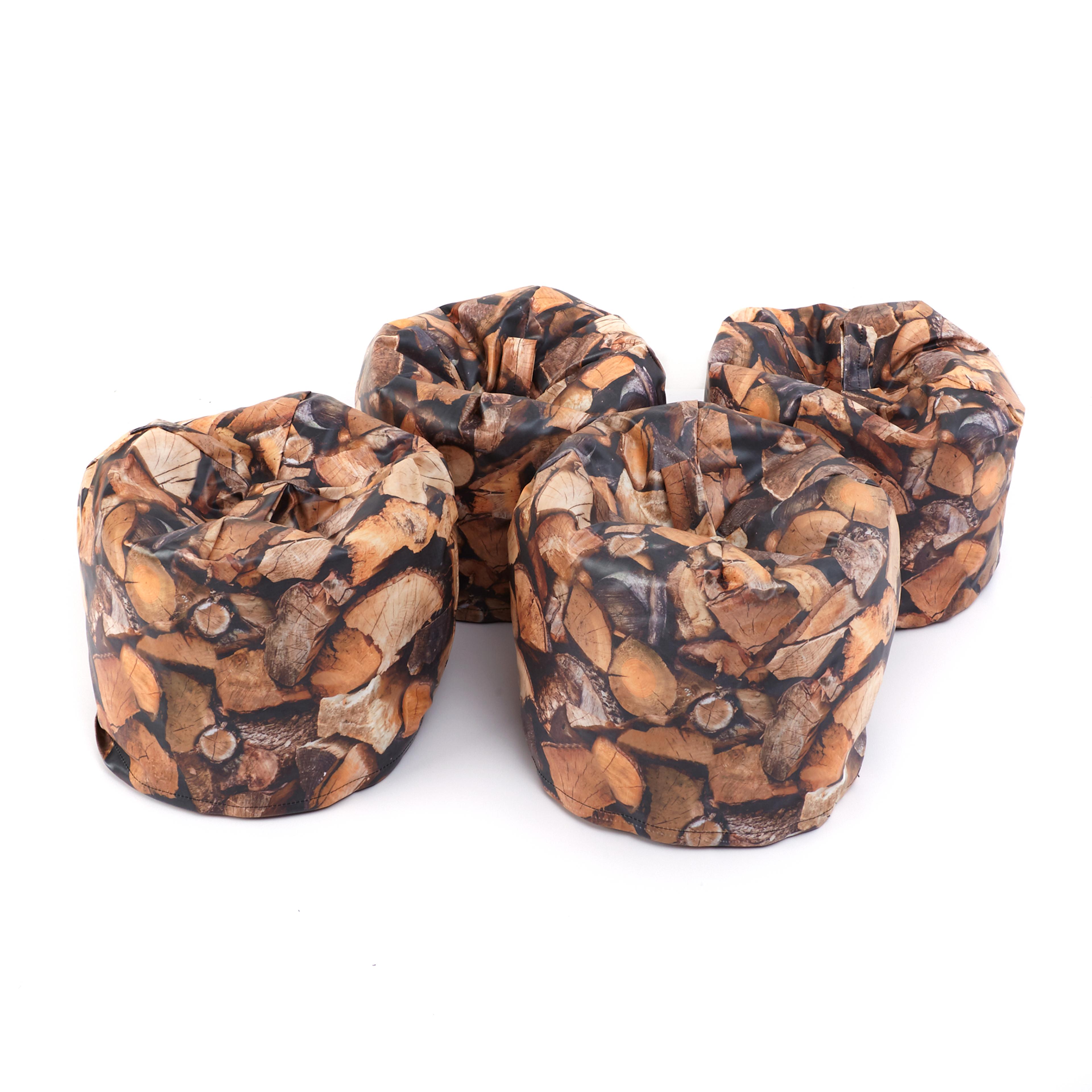Logpile Print Wipe-Clean Beanbags - Small - Pack of 4