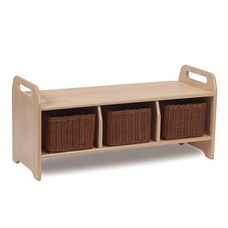 Millhouse Storage Bench - Large With 3 Baskets
