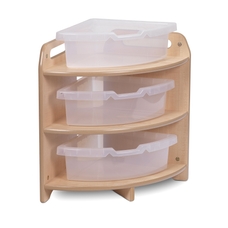 Millhouse Tall Corner Unit with 3 Clear Tubs