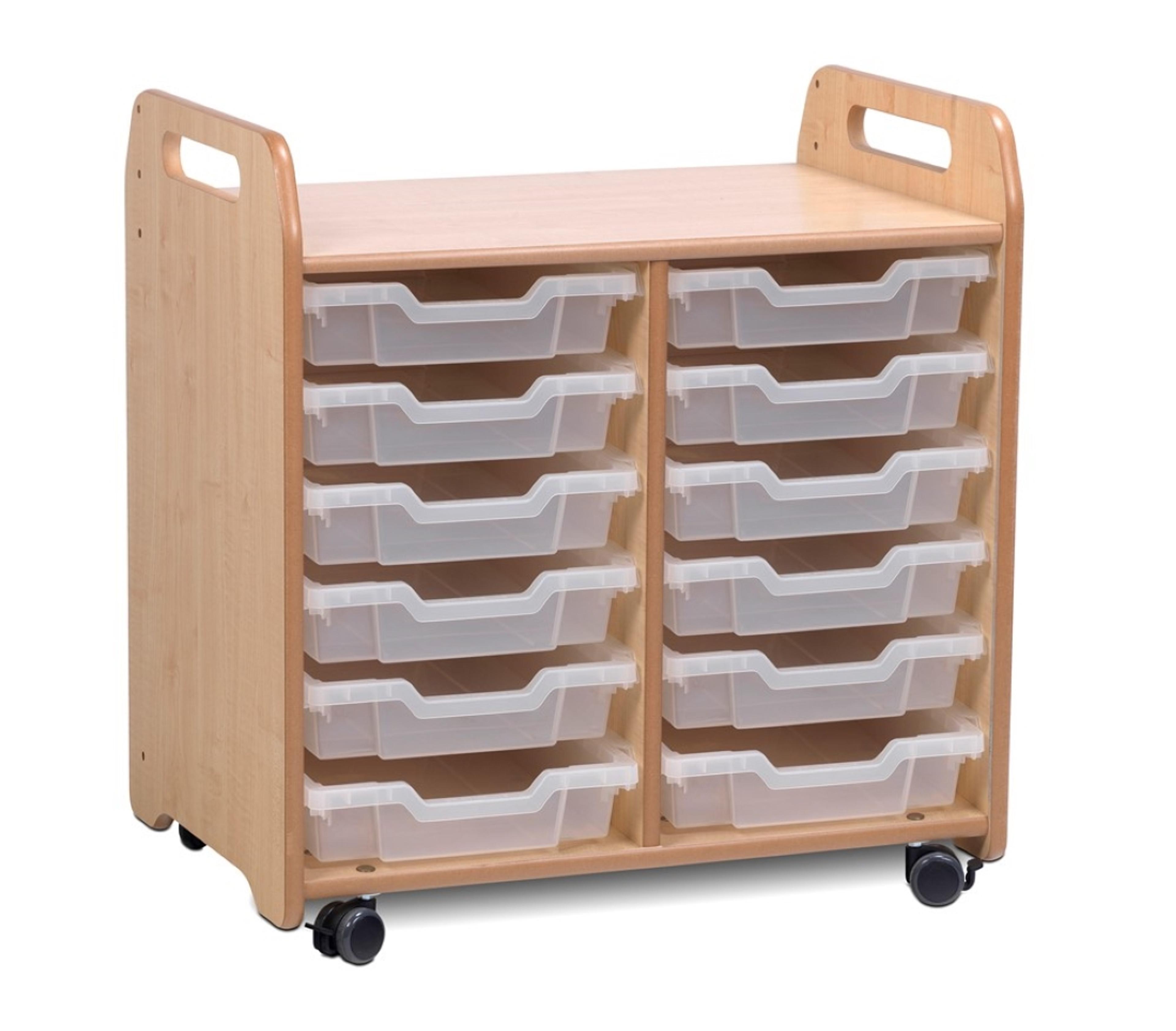 Millhouse 2 Column Tray Storage Unit - 12 Shallow Trays