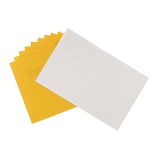 Classmates 9x7" Exercise Book 48 Page, 8mm Ruled with Margin, Yellow - Pack of 100