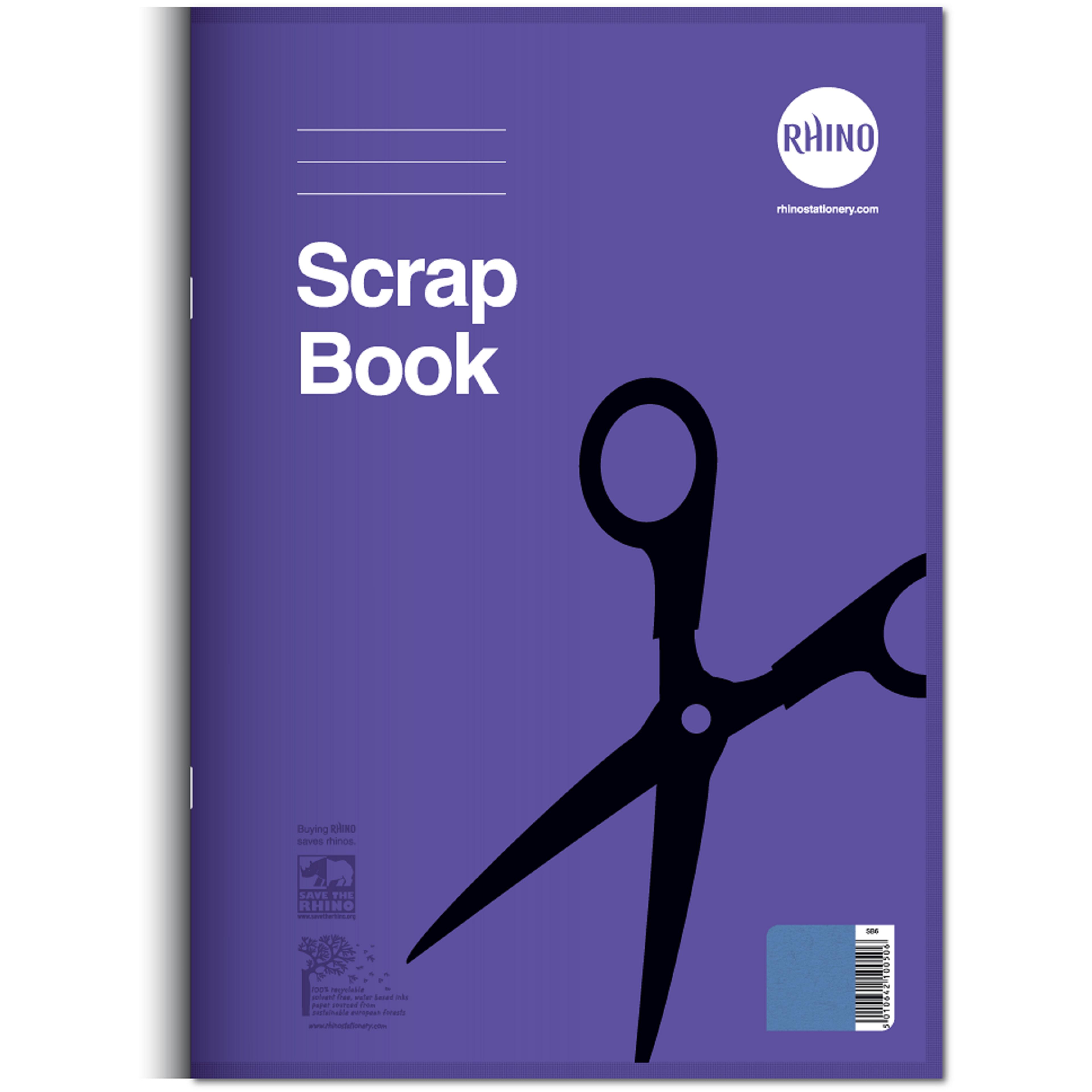 RHINO Large Scrap Book - Blue - 36 Pages - Pack of 6