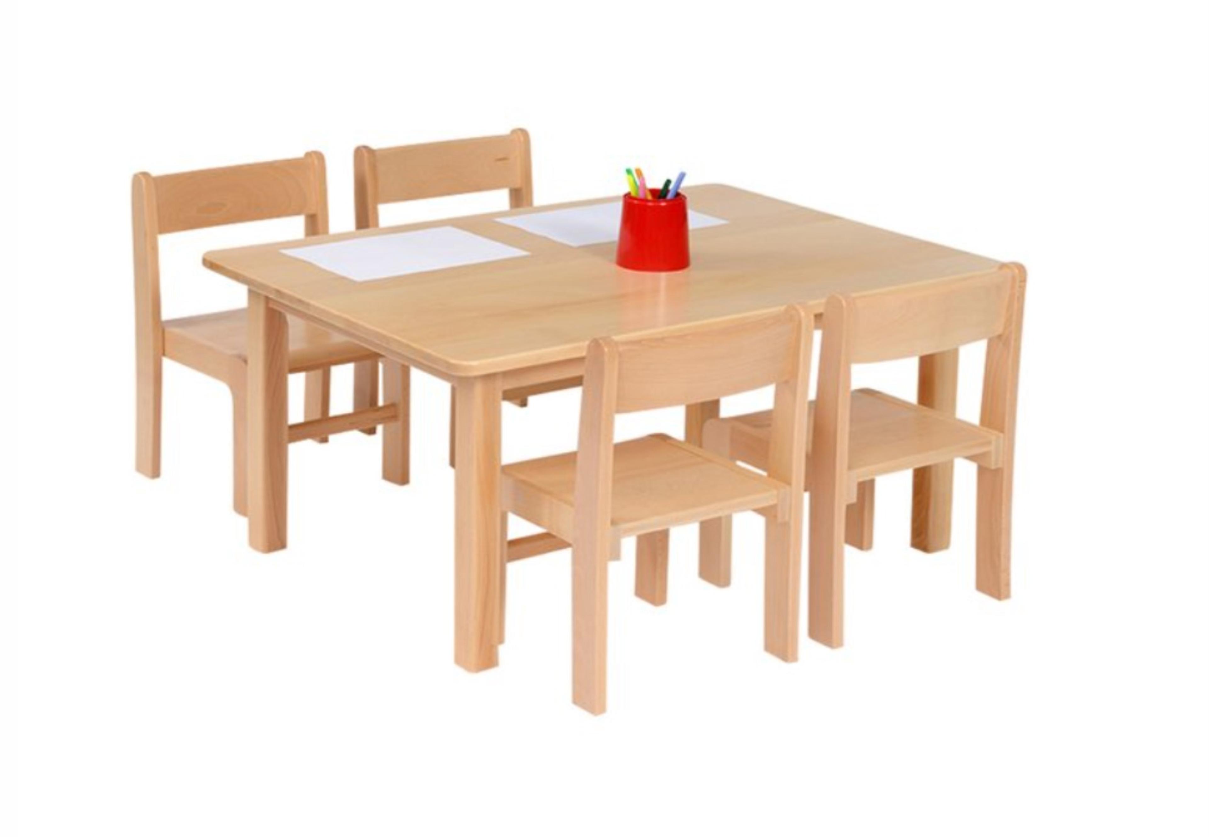 Rectangular Beech Table & 4 Chairs from Hope Education - 2-3 Years