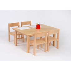 GALT Rectangular Table & 4 Chairs - Beech - 2-3 Years