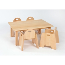 GALT Rectangular Table & 4 Chairs - Beech -15-24 Months