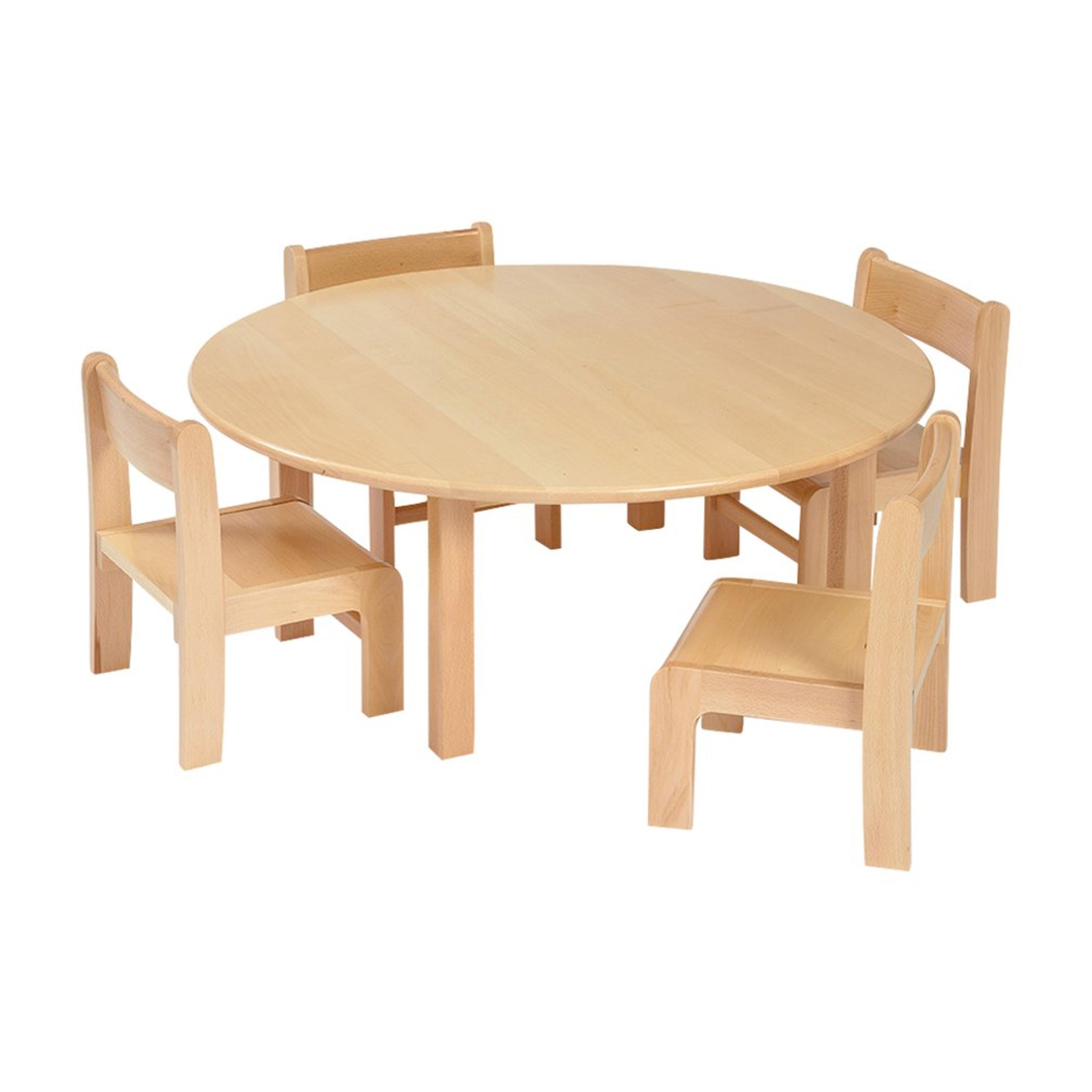 Circular Beech Table & 4 Chairs from Hope Education - 2-3 Years