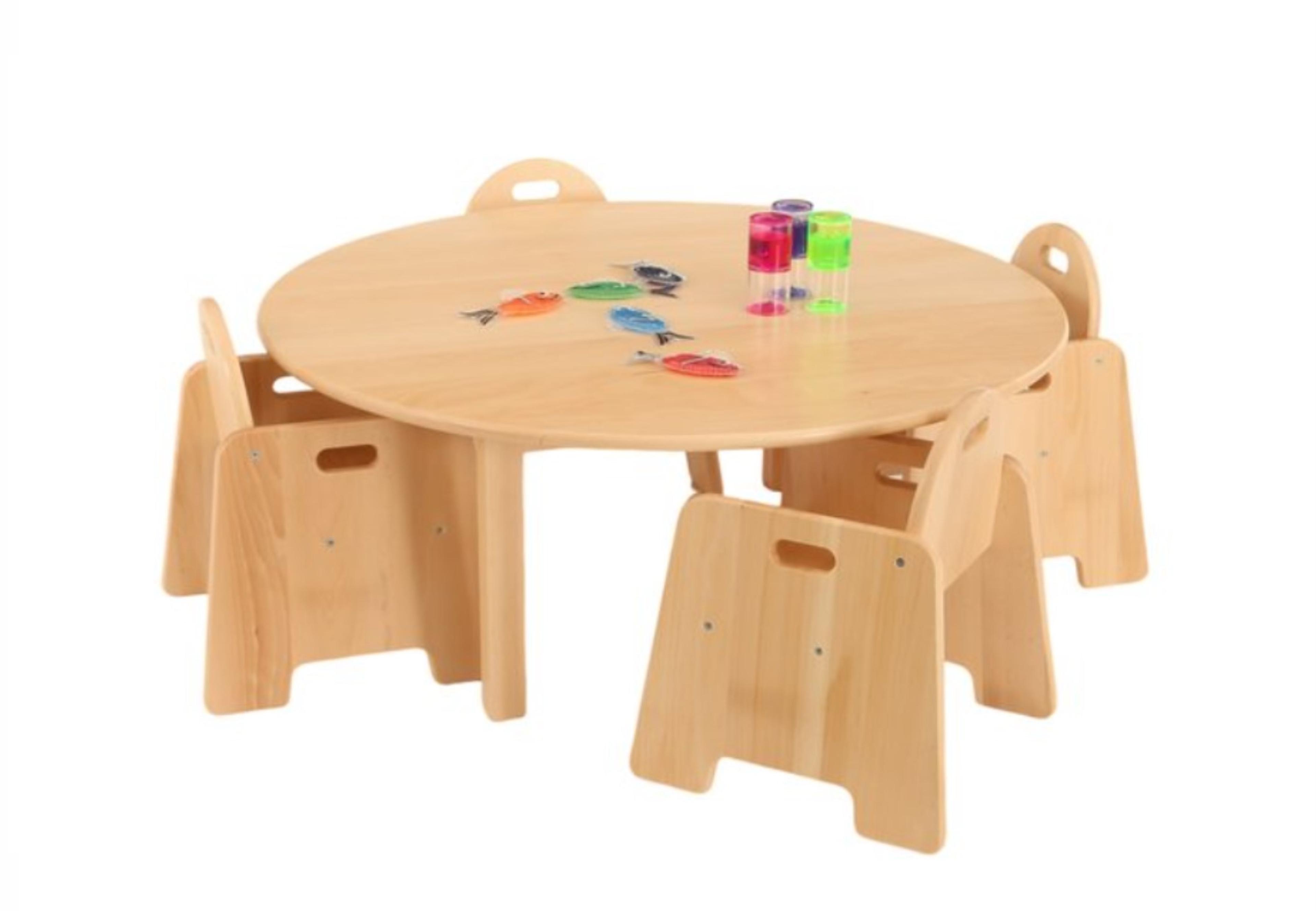 Circular Beech Table & 4 Chairs from Hope Education -15-24 Months
