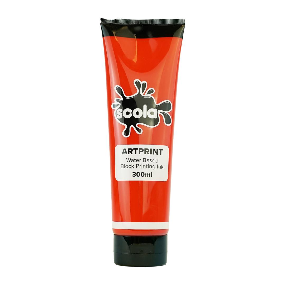 Scola Block Printing Ink - 300ml - Brilliant Red | G221344 | GLS