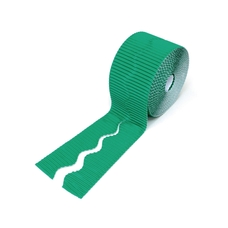 Bordette® Scalloped Corrugated Card Border Roll - 57mm x 15m - Emerald