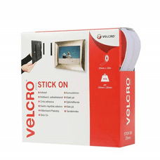 VELCRO® Brand Stick on Tape - 10m - White
