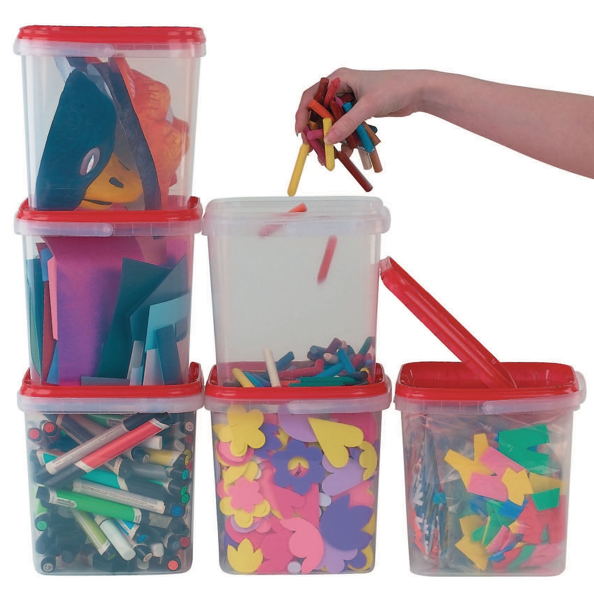 Square Container Laberl DALER-ROWNEY Square Storage Containers - Pack of 10 | HC103174 | Findel ...