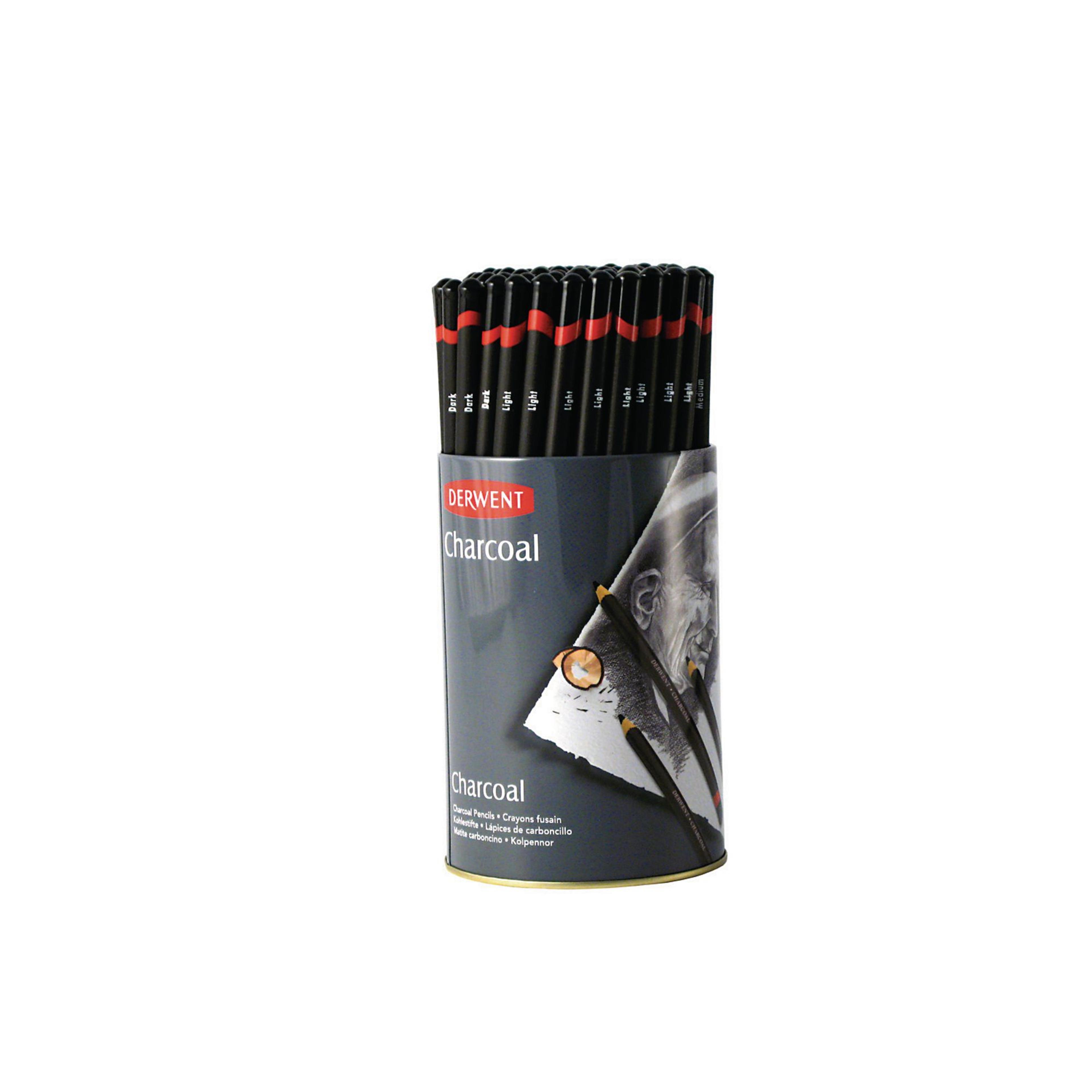 DERWENT Charcoal Pencils - Tub of 72