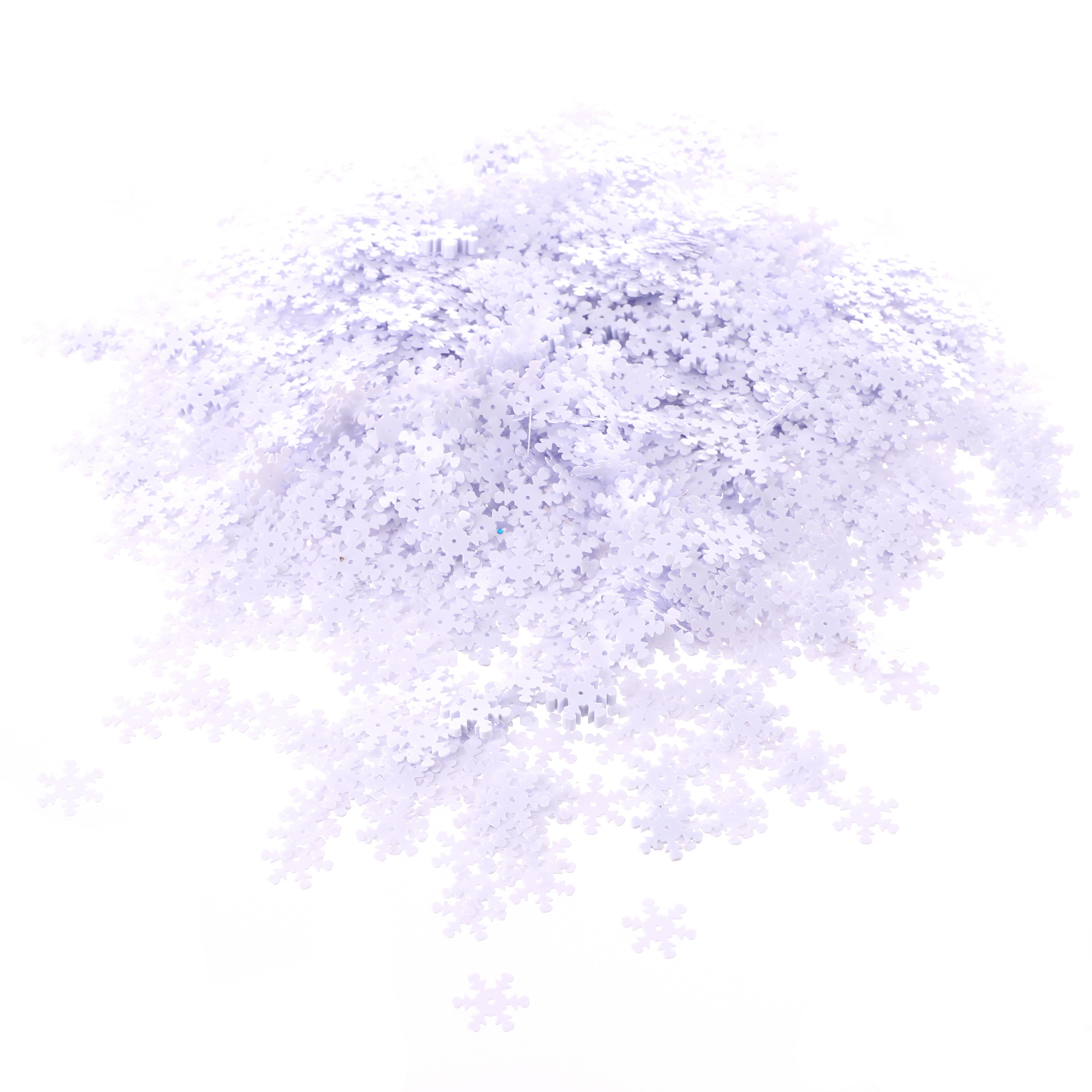 Classmates Snowflake Sequins - White - 70g
