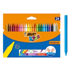 BIC Kids Plastidecor Crayons - Assorted - Pack of 24