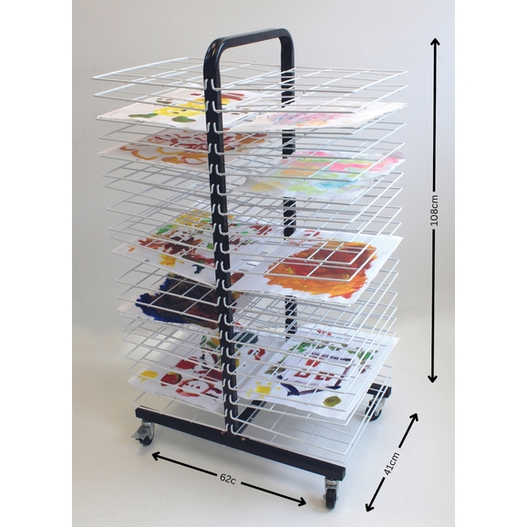 Flip Shelves Mobile Art Drying Rack