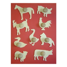 Farm Animal Wooden Templates - Pack of 9
