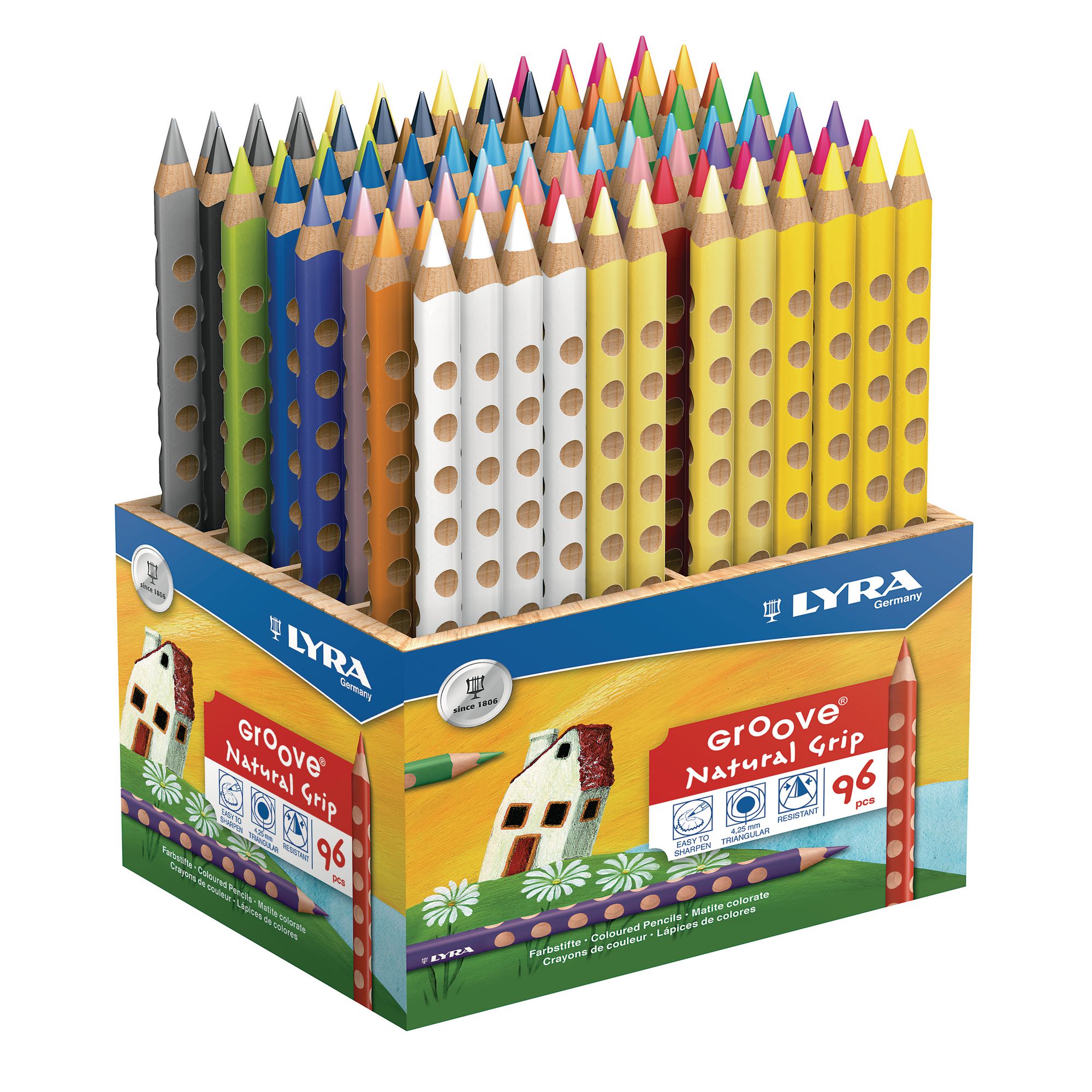 HC157163 - LYRA Groove Triangular Colouring Pencils - Box of 96