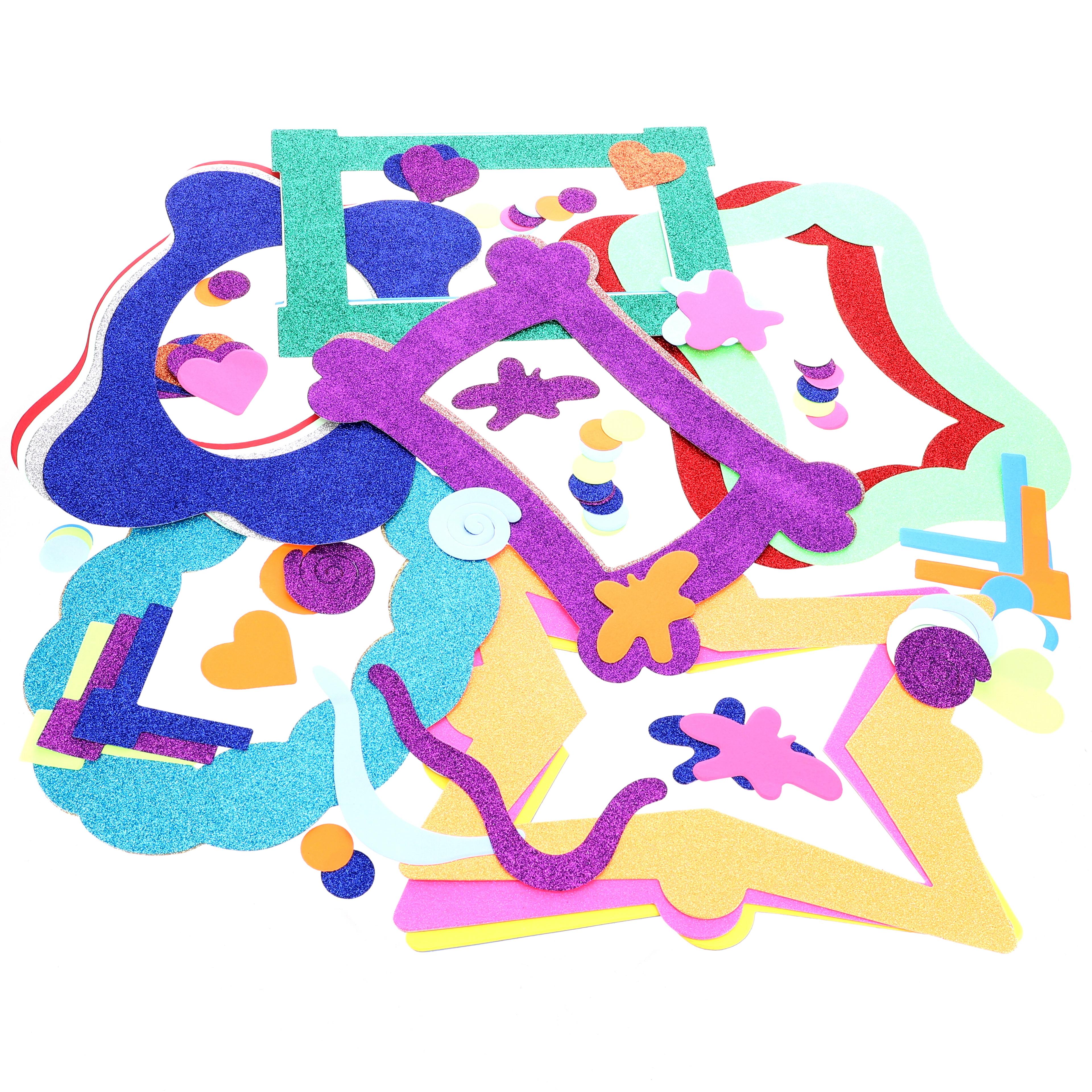 Glitter Frames & Shapes - Pack of 40