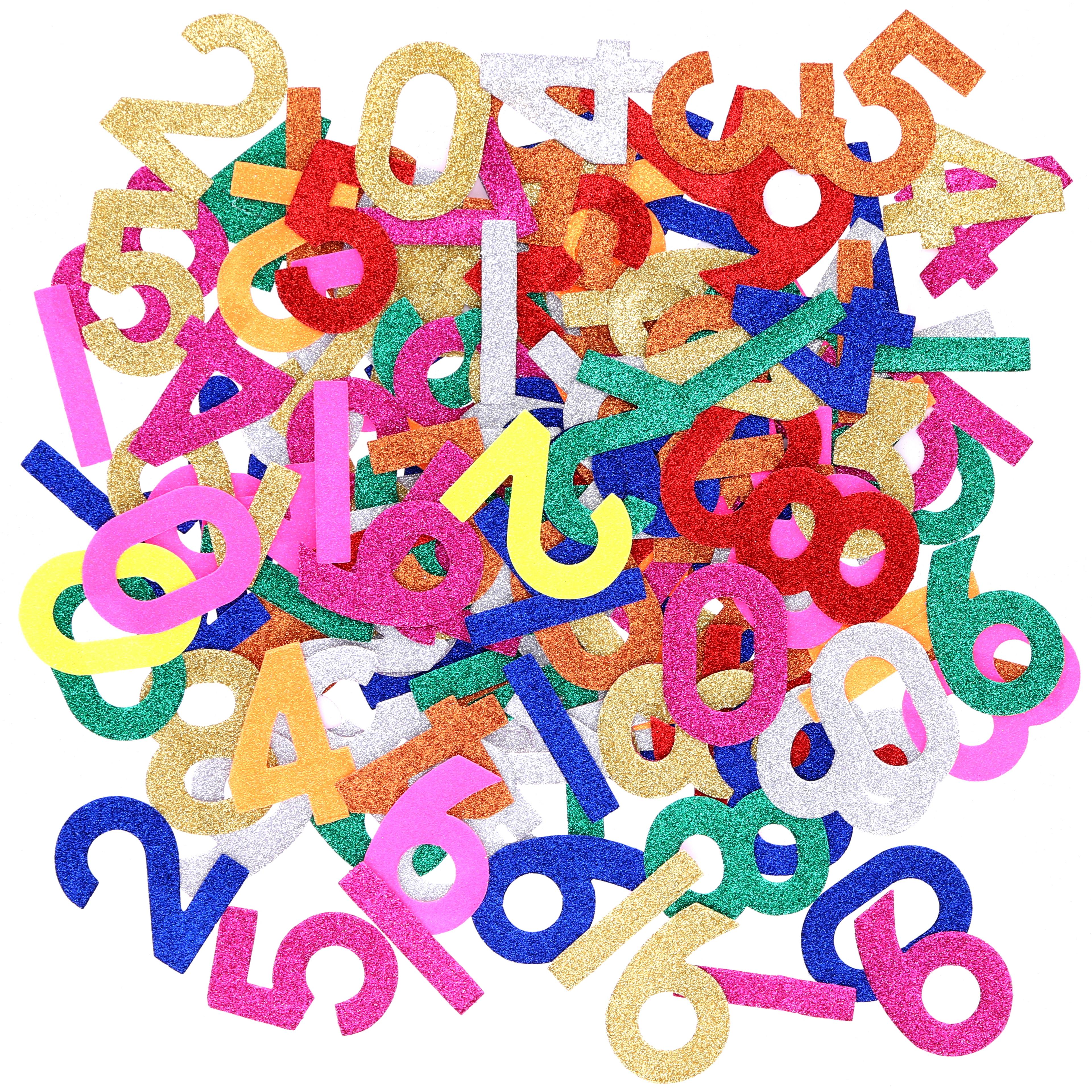 Glitter Numbers - Pack of 250