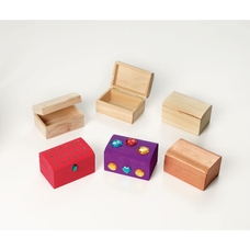 Wooden Treasure Box - Pack of 12
