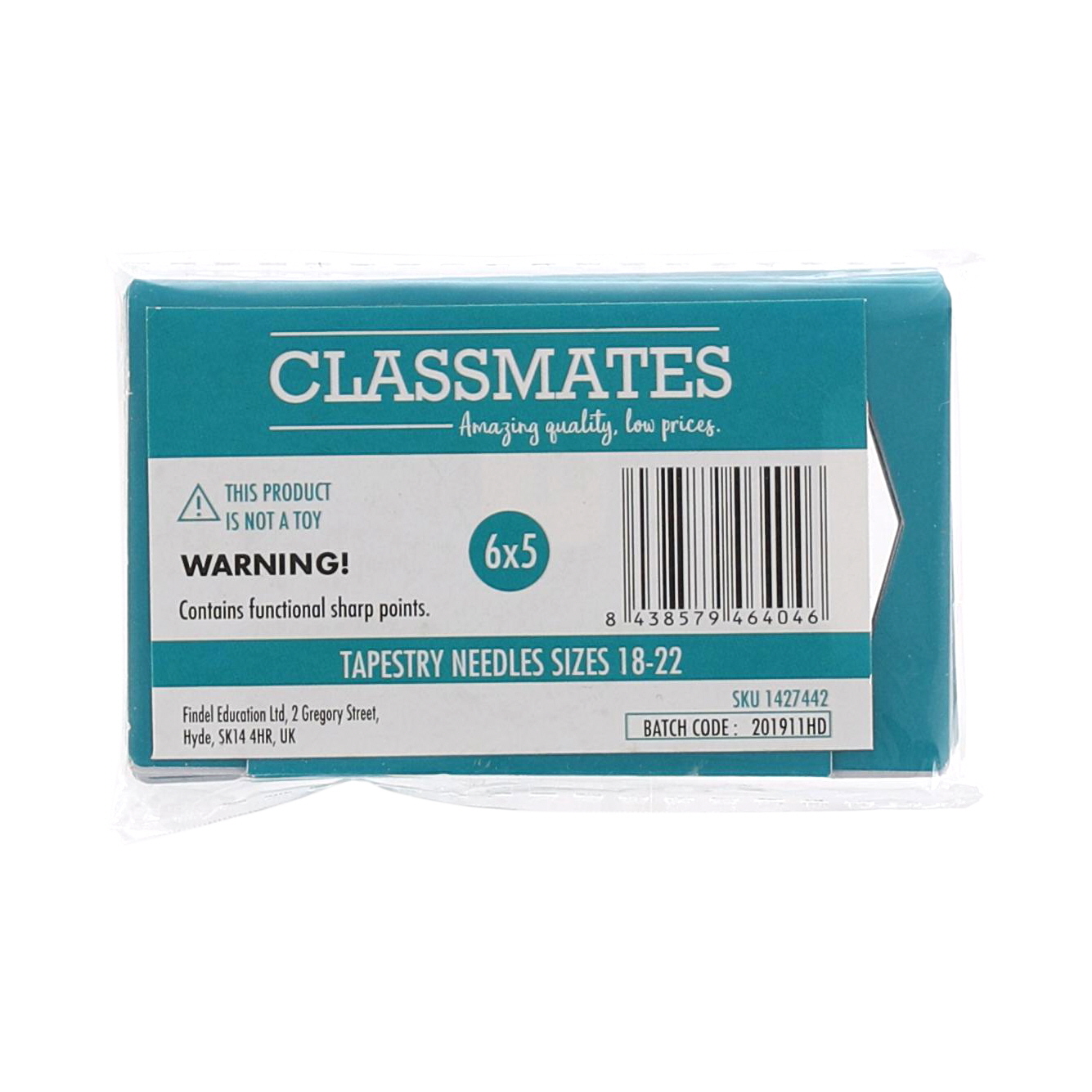 Tapestry Needles Size 18-22 PK6x5