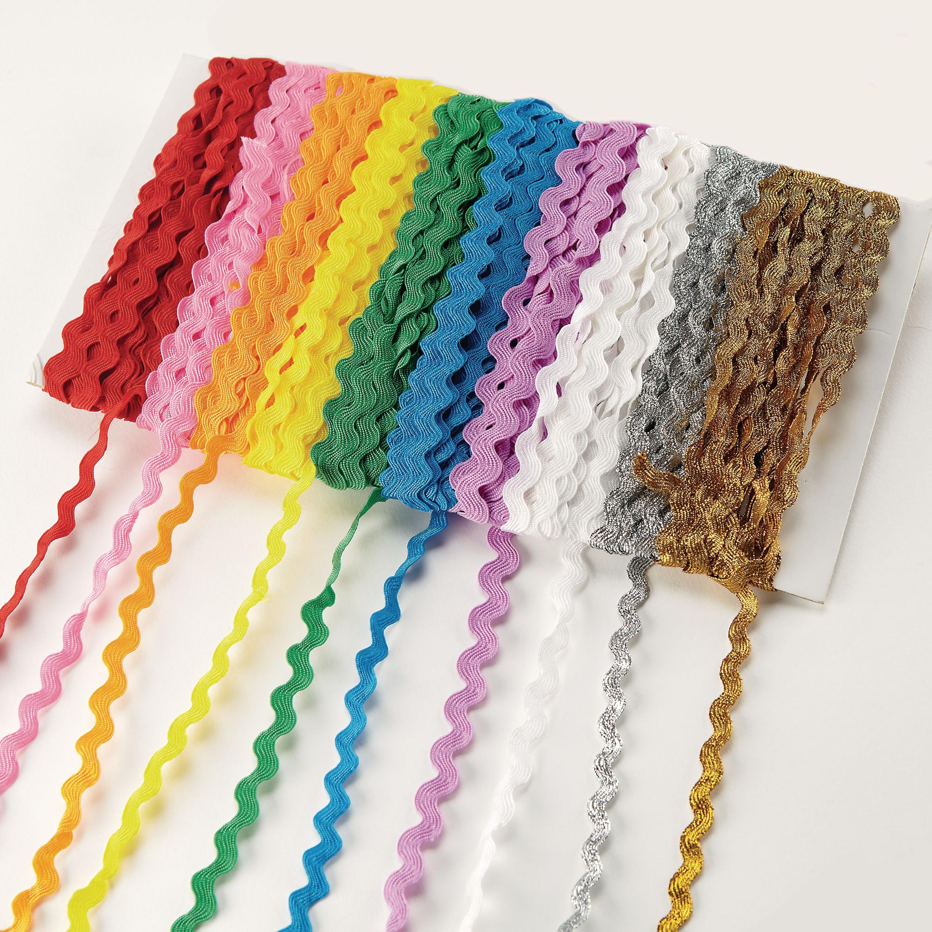 Rick Rack Ribbon Assorted 11mm x 4.7m - Pack of 10