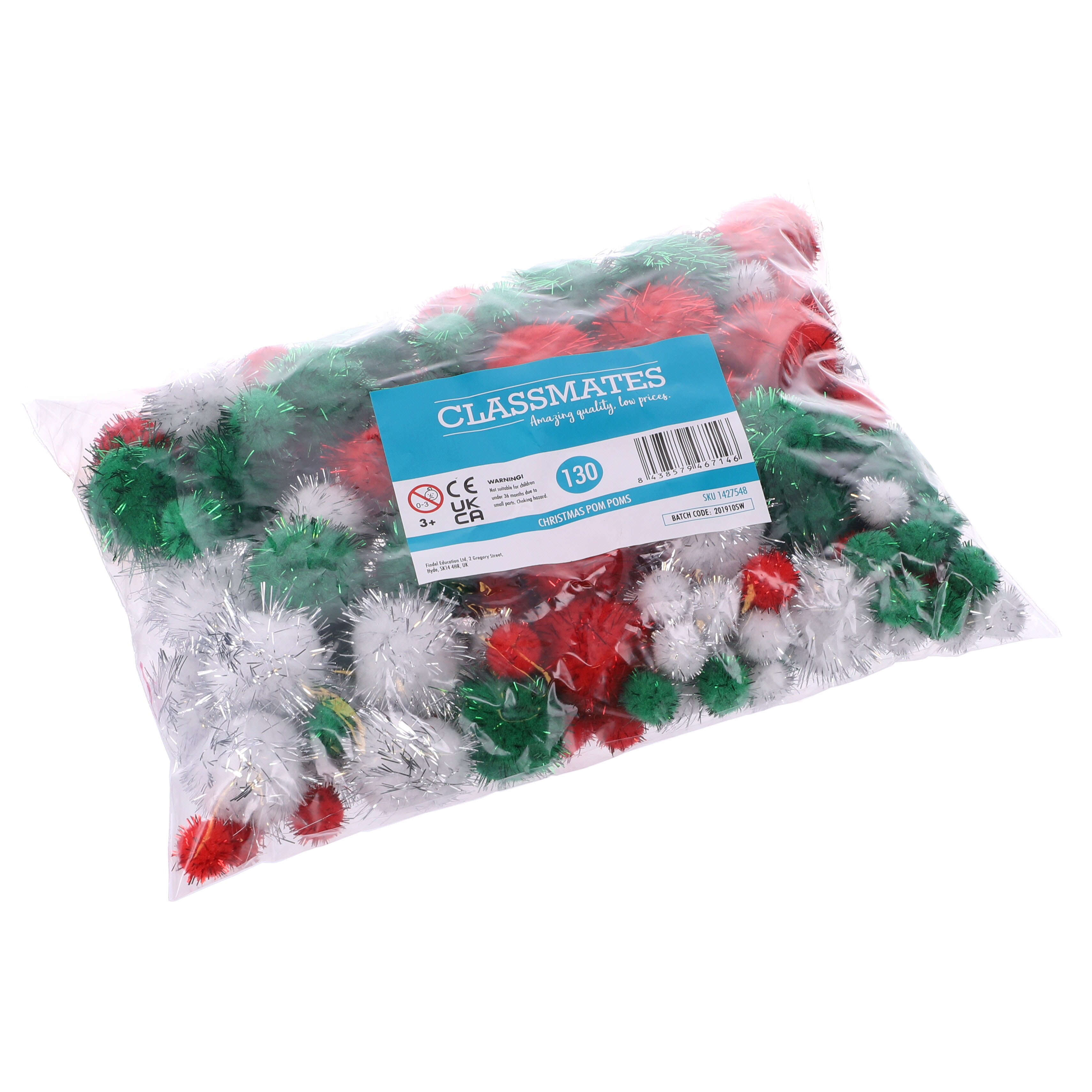 Classmates+Christmas+Pom+Poms+-+Pack+of+130