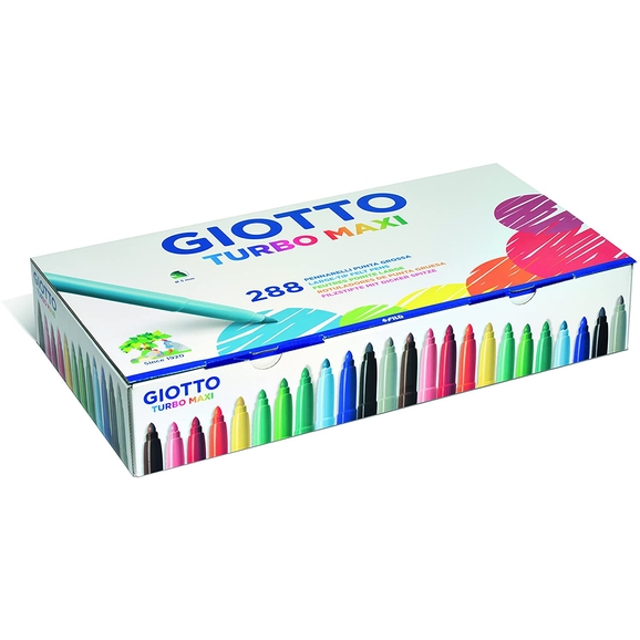 GIOTTO Turbo Maxi Colour Pens - Assorted - Pack of 288