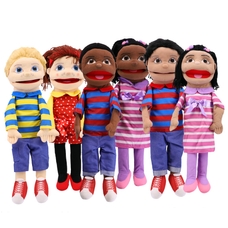 Giant Multicultural Hand Puppets - Set of 6