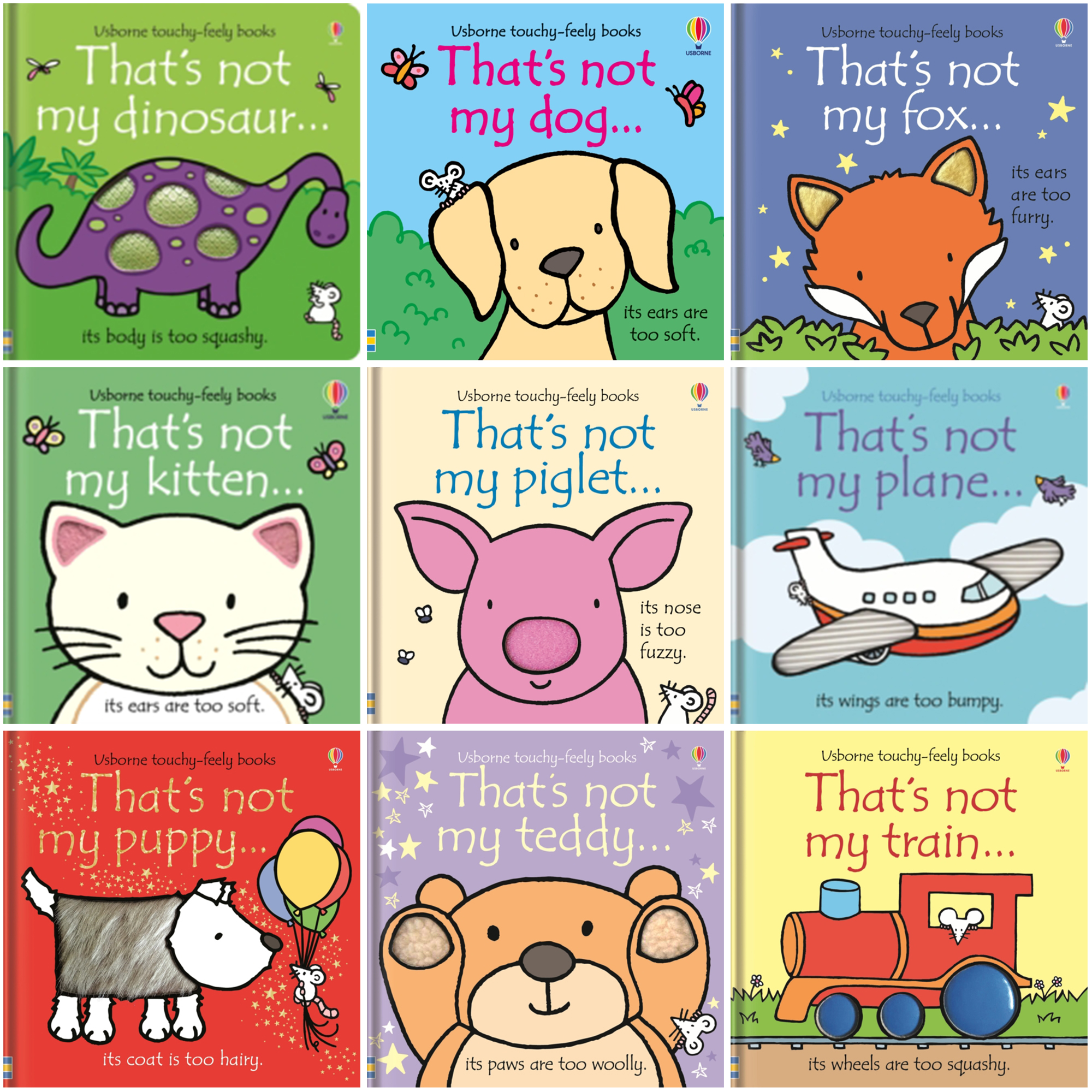 A1001631 - That's Not My... Touchy-Feely Board Books Set 1- Pack of 9 ...