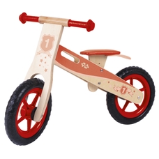BIGJIGS Toys My First Wooden Balance Bike - Red