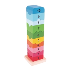 BIGJIGS Toys Number Tower