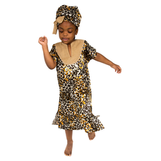 Multicultural Costumes - Printed Tunic Dress and Hat - 3-5 Years