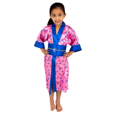 Multicultural Costumes - Printed Satin Kimono and Obi Belt - 3-5 Years