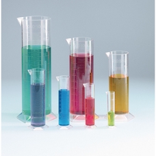 Plastic Measuring Cylinders: Mixed Volume - Pack of 7
