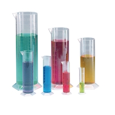 Plastic Measuring Cylinders - Mixed Volume - Pack of 7