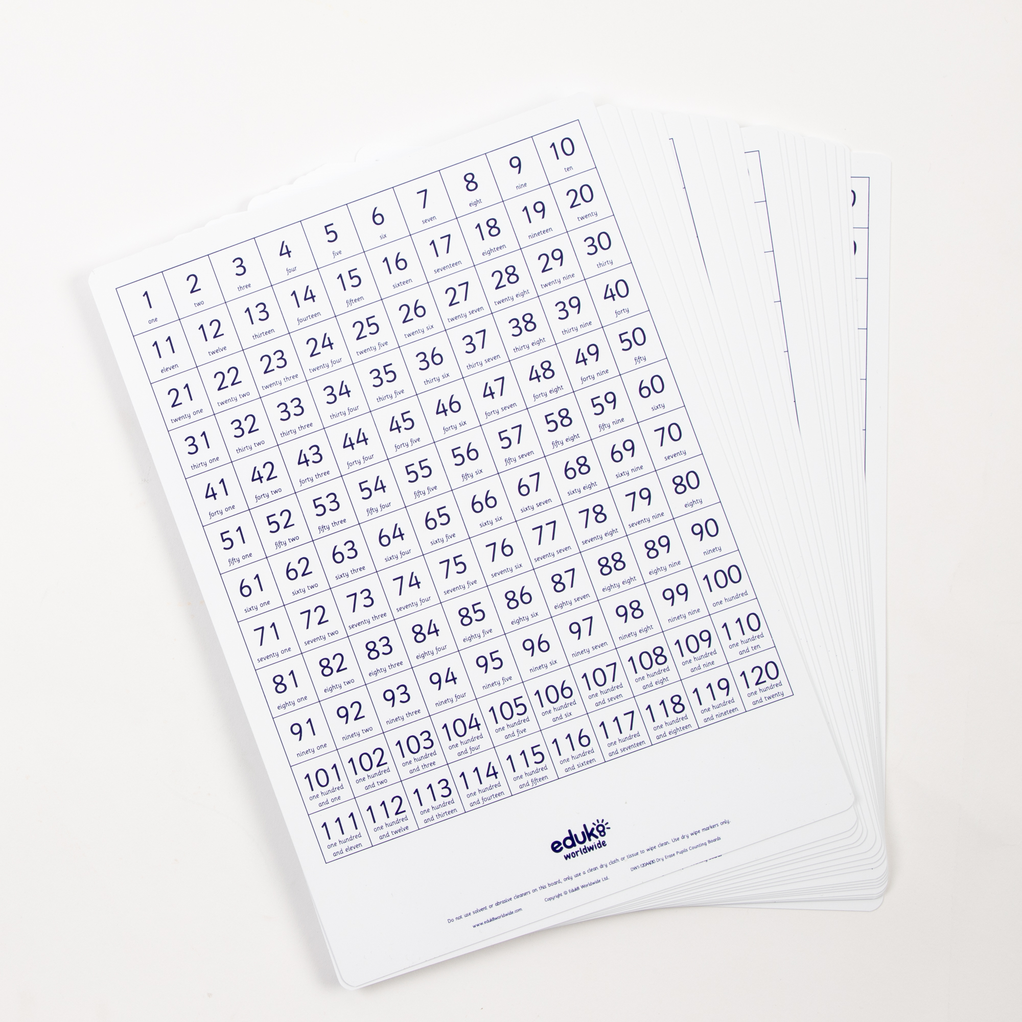 DoubleSided DryWipe Counting Board Pupil