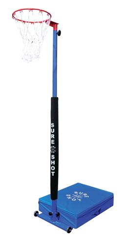 Sure Shot Basket/Netball in a Box - Blue/Red/White