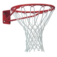 Sure Shot Ultra Heavy-Duty Euro Basketball Ring and Net Set - Red/White