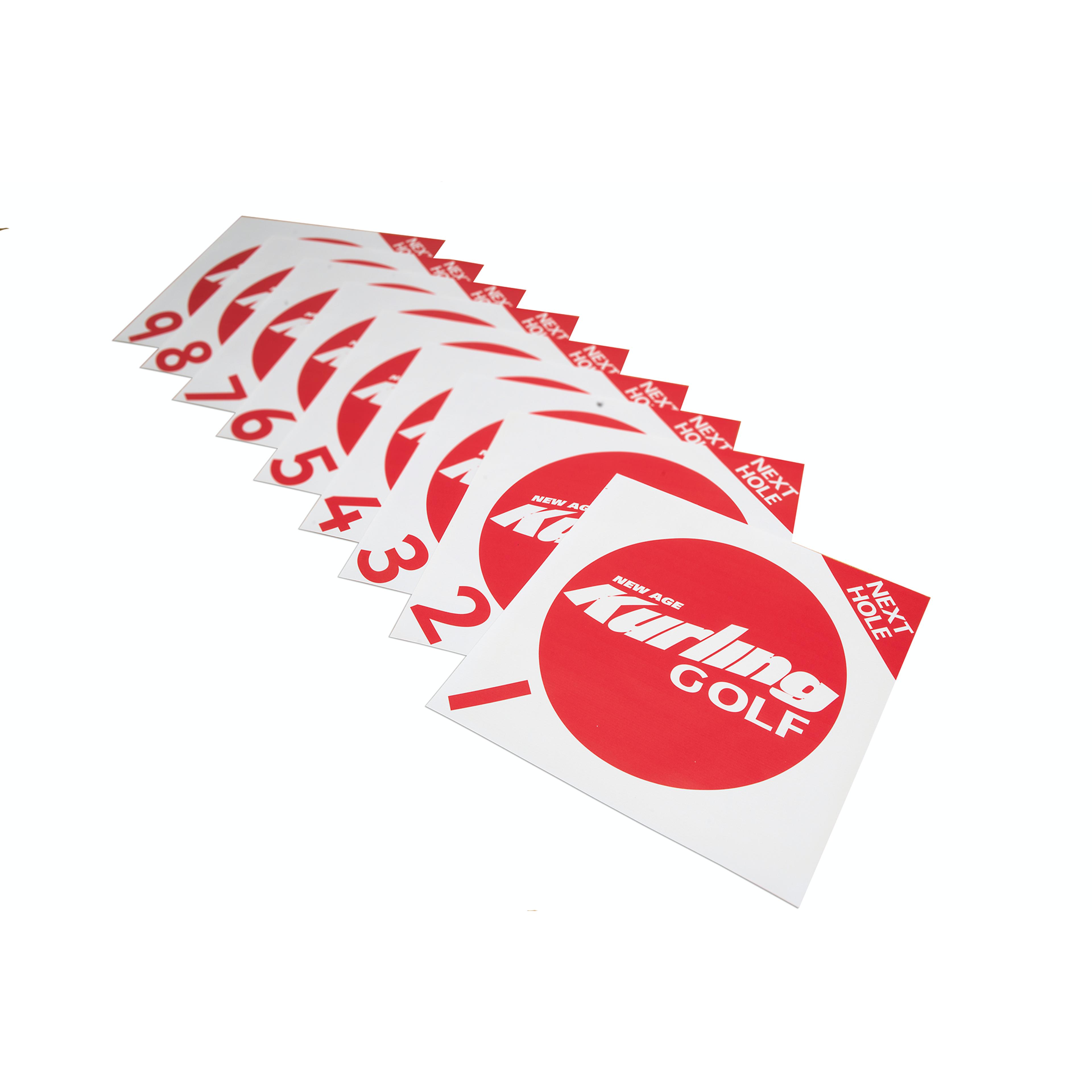 New Age Kurling Golf Target Mat Set 1-9 - White/Red