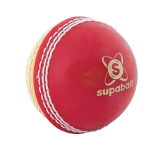 Readers Supaball Cricket Ball - Red/Yellow - Junior
